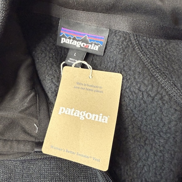 Patagonia Better Sweater Womens Sz L Full Zip Vest Black NWT $119 Gorpcore - Picture 6 of 12